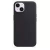 Capa Apple iPhone 14 em pele com MagSafe meia-noite preto