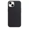 Capa Apple iPhone 14 em pele com MagSafe meia-noite preto