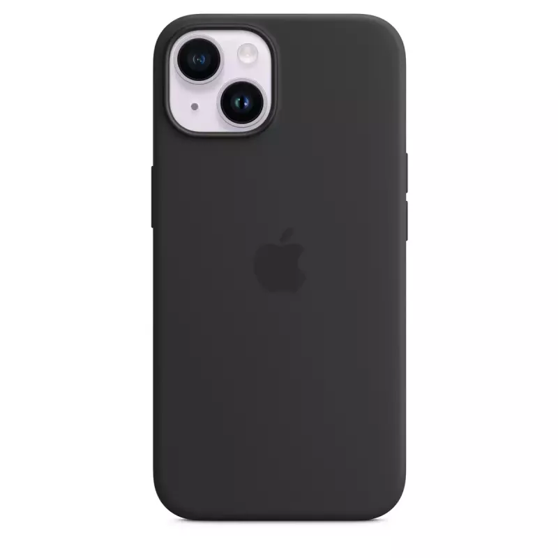 Capa em silicone com MagSafe para iPhone 14 da Apple — microfibra/silicone, 6,1 polegadas (Midnight)