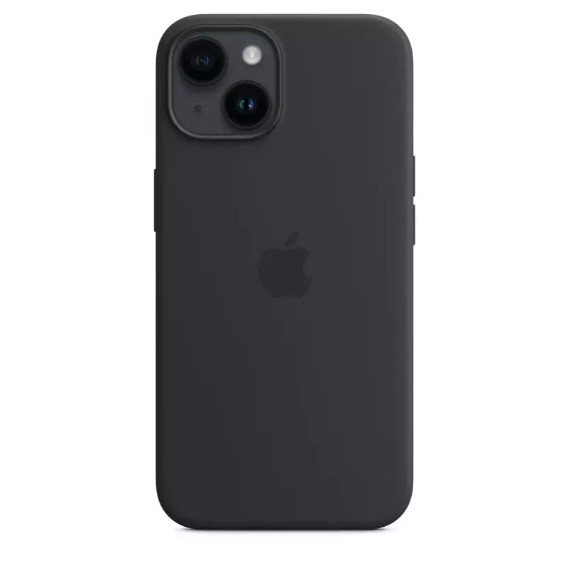 Capa em silicone com MagSafe para iPhone 14 da Apple — microfibra/silicone, 6,1 polegadas (Midnight)