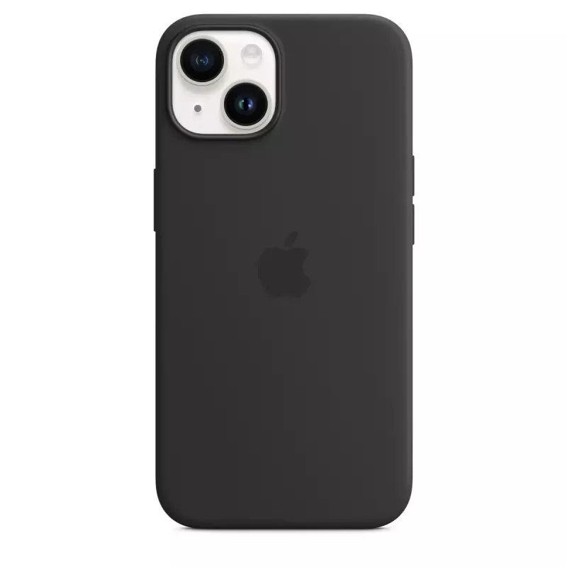 Capa em silicone com MagSafe para iPhone 14 da Apple — microfibra/silicone, 6,1 polegadas (Midnight)