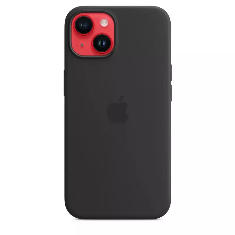 Capa em silicone com MagSafe para iPhone 14 da Apple — microfibra/silicone, 6,1 polegadas (Midnight)