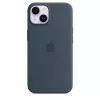 Capa em silicone Apple iPhone 14 MagSafe Storm Blue