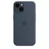 Capa em silicone Apple iPhone 14 MagSafe Storm Blue