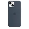 Capa em silicone Apple iPhone 14 MagSafe Storm Blue