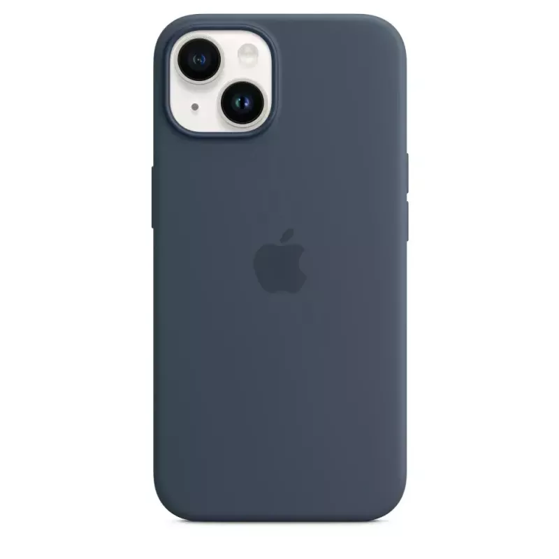 Capa em silicone Apple iPhone 14 MagSafe Storm Blue