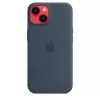 Capa em silicone Apple iPhone 14 MagSafe Storm Blue