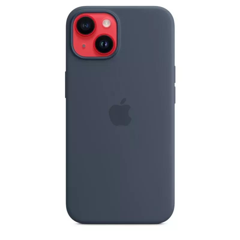 Capa em silicone Apple iPhone 14 MagSafe Storm Blue