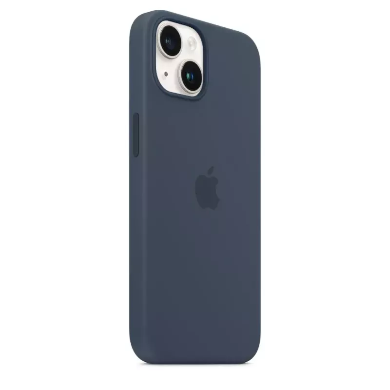 Capa em silicone Apple iPhone 14 MagSafe Storm Blue