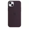 Capa em silicone Apple iPhone 14 Plus borgonha MagSafe