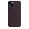 Capa em silicone Apple iPhone 14 Plus borgonha MagSafe