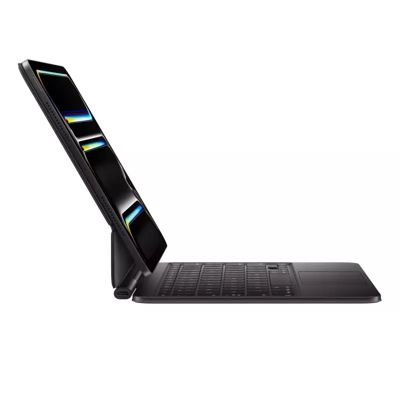 Teclado Apple Magic QWERTY dinamarquês preto sem fios com trackpad para iPad Pro 11