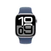 Smartwatch Apple Watch Series 10 GPS 42 mm caixa de alumínio prateado pulseira desportiva Jeans azul M/L