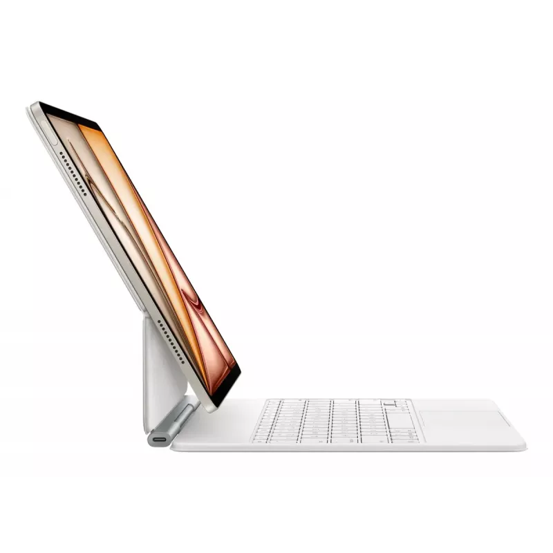 Teclado Apple Magic QWERTY dinamarquês branco com trackpad