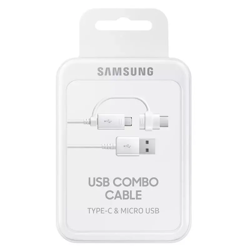 Cabo USB Samsung EP-DG930 1,5 m USB-A USB-C/Micro-USB-B branco