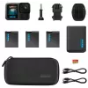 Action cam GoPro HERO13 Black Power Bundle — 5.3K Ultra HD, 240 fps, 27,6 MP, campo de visão de 177°