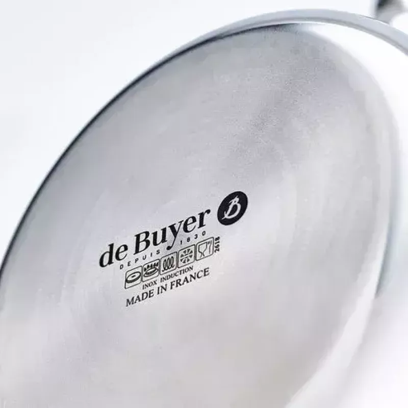 Frigideira salteadora de Buyer 3736.24 redonda aço inoxidável 24 cm