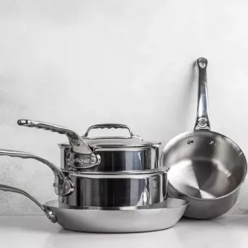 Panela redonda em aço inoxidável de Buyer Affinity 3,4 L