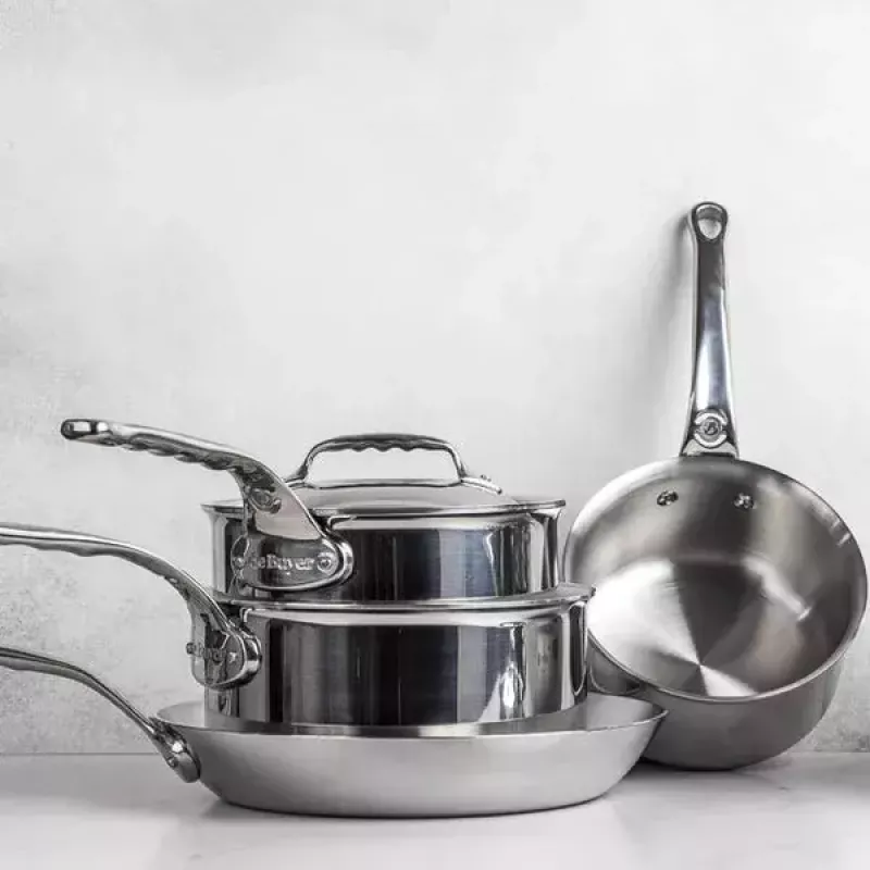 Panela redonda em aço inoxidável de Buyer Affinity 3,4 L