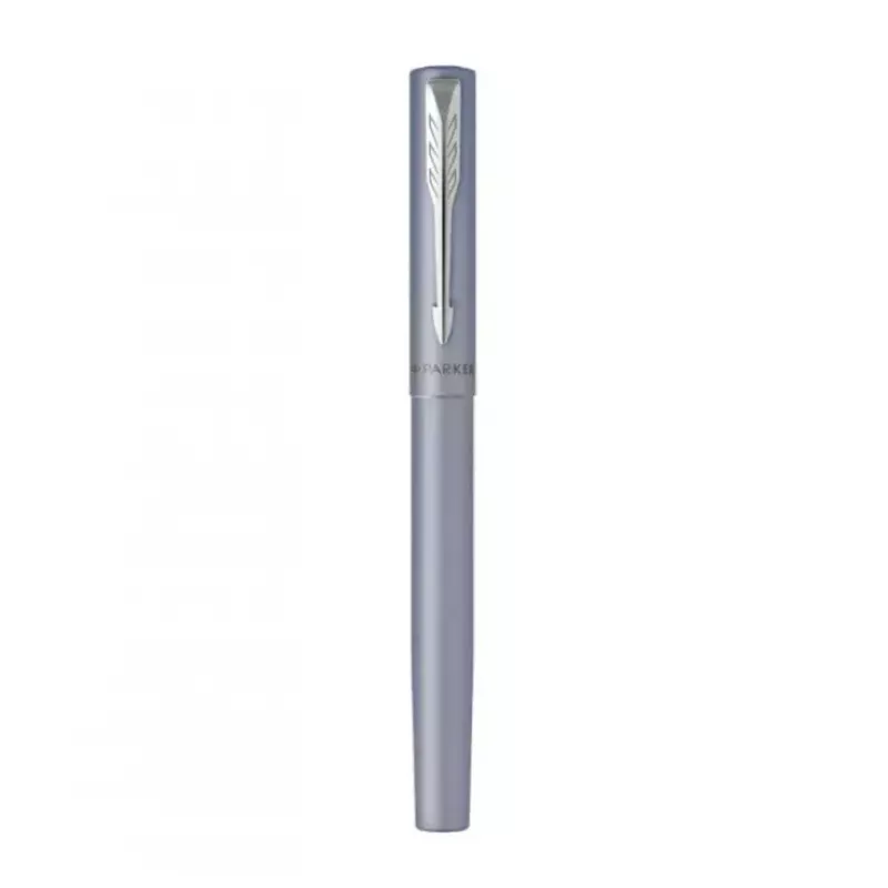 Caneta esferográfica Parker Vector XL azul prateada aço inoxidável
