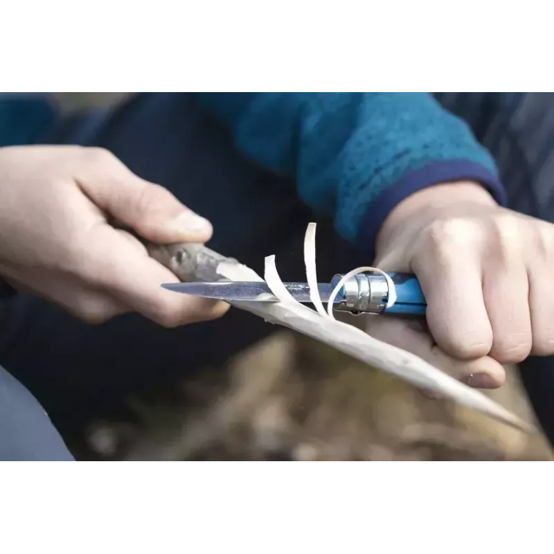 Faca Opinel N°07 Camper/scout azul 001898 lâmina dobrável