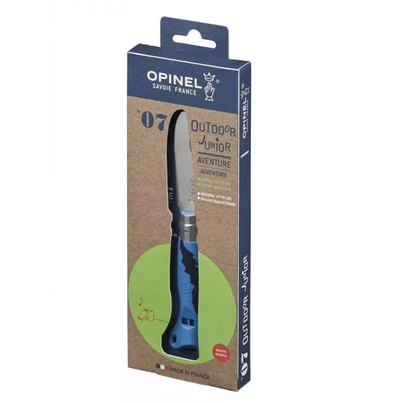 Faca Opinel N°07 Camper/scout azul 001898 lâmina dobrável