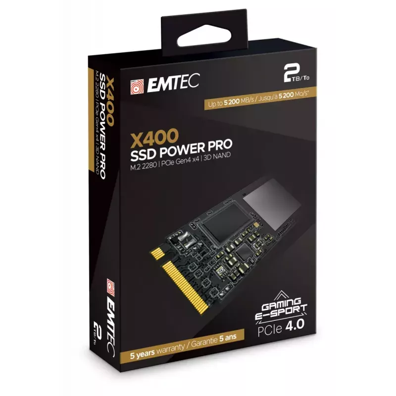 Disco SSD Emtec 2 TB M.2 PCI Express 4.0 NVMe X400
