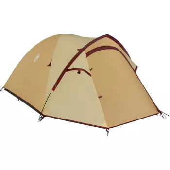 Tenda COLEMAN Darwin 3 Plus Summer – 3 pessoas, modelo de verão, bege/vermelho-escuro