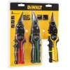 Conjunto de tesouras de chapa DeWALT DWHT14676-0, 3 peças