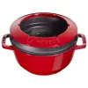 Conjunto de fondue Staub 18 cm Cherry, redondo 0,25 L, 187×100 mm, 4,6 kg