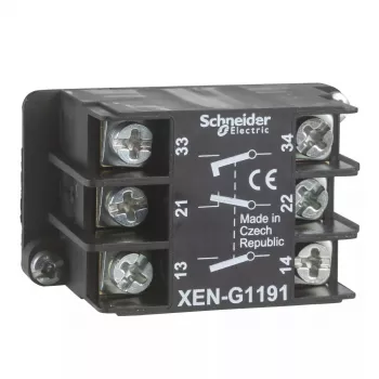 Contacto auxiliar Schneider Electric XENG1191, preto, módulo de contacto auxiliar
