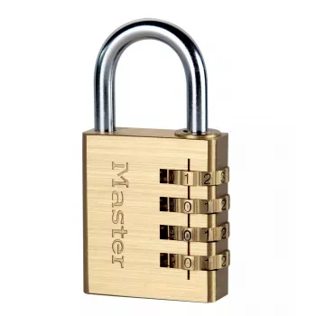 Cadeado de combinação MASTER LOCK 40 mm aspeto latão com redefinição própria