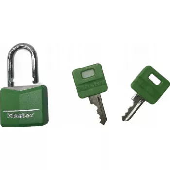Cadeado MASTERLOCK 30 mm de largura, corpo maciço em alumínio revestido, várias cores