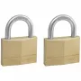 Cadeado MASTERLOCK 50 mm corpo maciço em latão, pack de 2, arco cilíndrico