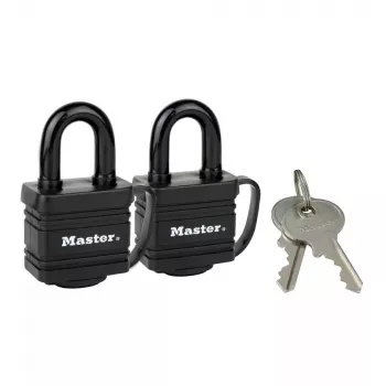 Cadeado MASTER LOCK 7804EURT 2 x 40 mm aço laminado preto