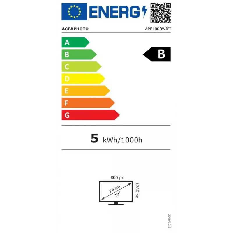 Moldura digital AgfaPhoto APF1000WIFI 10 polegadas (25,4 cm) IPS 1280x800 ecrã tátil Wi‑Fi 32 GB MicroSD USB‑C preta