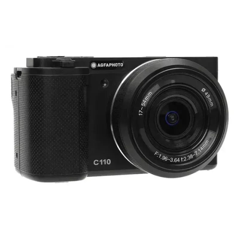 Câmara compacta AgfaPhoto Realishot C110 – 24 MP, 1/3,06 polegadas CMOS, zoom ótico 3x, 4K, WLAN, ecrã tátil 2,8 polegadas, preta
