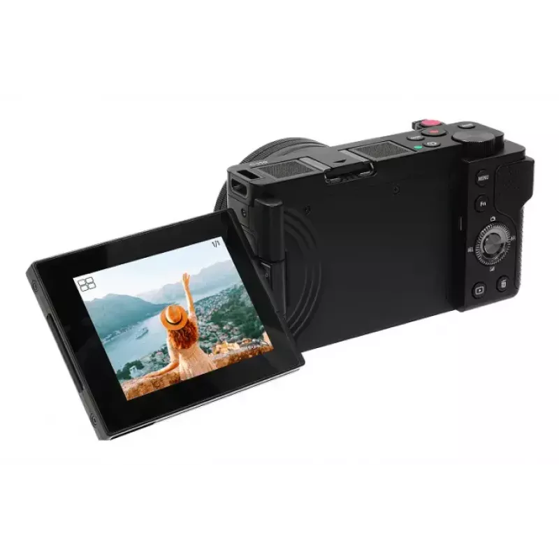 Câmara compacta AgfaPhoto Realishot C110 – 24 MP, 1/3,06 polegadas CMOS, zoom ótico 3x, 4K, WLAN, ecrã tátil 2,8 polegadas, preta