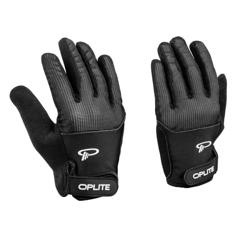 Luvas de simracing Oplite L preto couro sintético poliéster silicone spandex