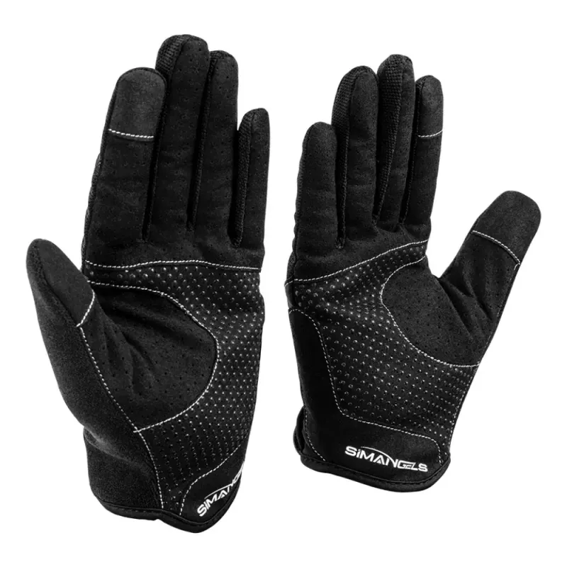 Luvas de simracing Oplite L preto couro sintético poliéster silicone spandex