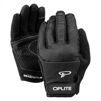 Luvas de simracing Oplite L preto couro sintético poliéster silicone spandex