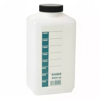 Frasco de armazenamento de produtos químicos para câmara escura Kaiser Fototechnik 4194 — 2000 ml branco polietileno