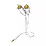 Cabo de áudio Inakustik 003100015 1,5m 3,5mm 2xRCA branco
