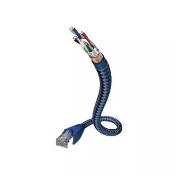Cabo de rede Inakustik 004803005 RJ-45 Cat6 0,5 m azul prateado