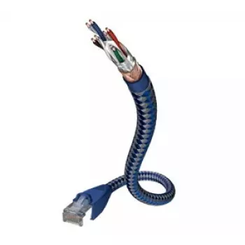 Cabo de rede Inakustik 00480301 RJ-45 Cat6 1 m azul prateado