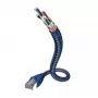 Cabo de rede Inakustik 00480301 RJ-45 Cat6 1 m azul prateado