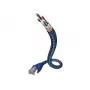 Cabo de rede Inakustik 00480303 RJ-45 Cat6 3 m azul prateado