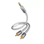 Cabo de áudio Inakustik 00410005 5m 3,5mm 2 x RCA branco