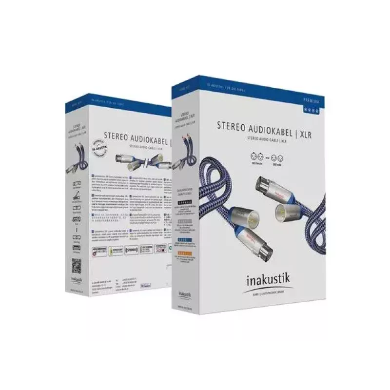 Cabo de áudio Inakustik 00405007 0,75 m ficha XLR para conector fêmea XLR cobre