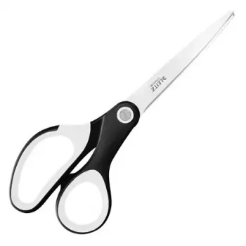 Tesouras Leitz WOW corte reto preto branco